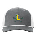 "L" Lacrosse White Mesh Trucker with Rope